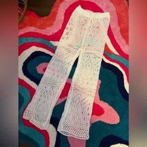 Crochet Net Hollow Out Beach Pants Sexy Swimsuit Cover Up Pants NEVER BEEN WORN